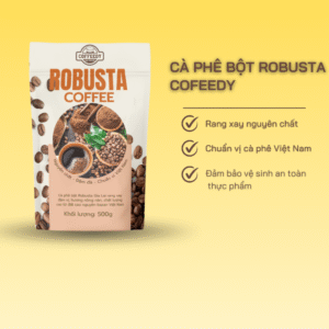 cà phê bột robusta vị ca cao coffeedy